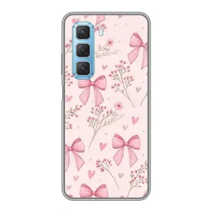 Чехол банты для Infinix Hot 50 5G (Банты с цветами)