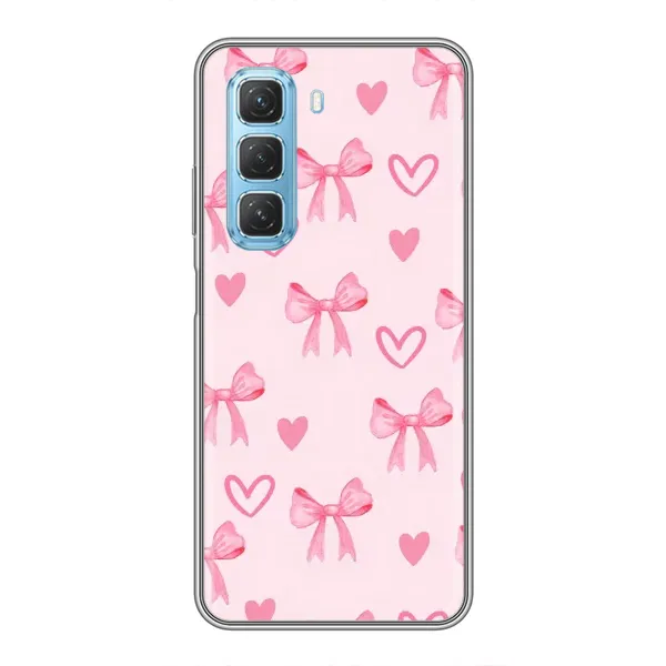 Чехол с рисунком «Бантики и сердечки» для Infinix Hot 50 5G Чехол с рисунком «Бантики и сердечки» для Infinix Hot 50 5G