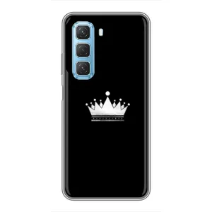 Чохол (Корона на чорному фоні) для Ініфінікс Хот 50 5G (Біла корона)