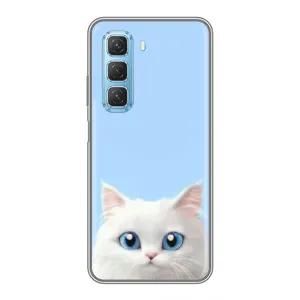 Чехол на тематику: Коты для Infinix Hot 50 5G (Белый кот)