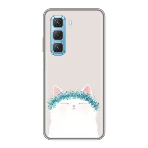 Чехол на тематику: Коты для Infinix Hot 50 5G (Белый котик)