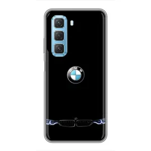 Силиконовый бампер с картинкой машины на Infinix Hot 50 5G (Черный BMW)