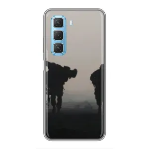 Чехлы на военную тематику для Infinix Hot 50 5G (Бой солдат)