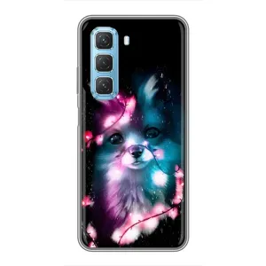 Чехол с Лисичкой для Infinix Hot 50 5G (Черная Лиса)