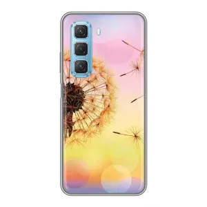 Силиконовый Чехол с одуванчиками на Infinix Hot 50 5G (Цветок-одуванчик)