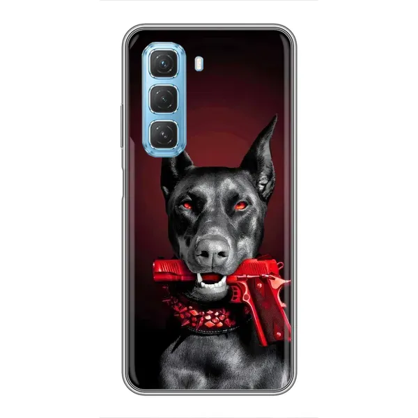 Чехол с рисунком «Доберман злой» для Infinix Hot 50 5G Чехол с рисунком «Доберман злой» для Infinix Hot 50 5G