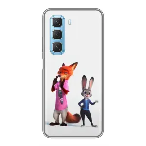 Силиконовый чехол с принтом Зоотрополіс для Infinix Hot 50 5G (Джуди и Ник)