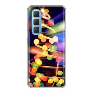 Чохол новорічна ялинка на Infinix Hot 50 5G (Гірлянди)
