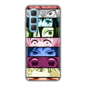 Силиконовые чехлы с глазами Anime для Инфиникс Хот 50 5G (Глаза Хашира)