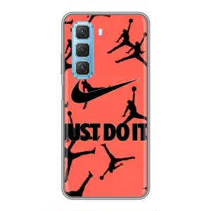 Силиконовый Чехол Nike Air Jordan на Инфиникс Хот 50 5G (Just Do It)