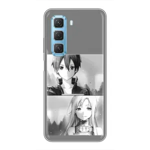 Чехол с персонажами АНИМЕ на Infinix Hot 50 5G (Кирито-Асуна)