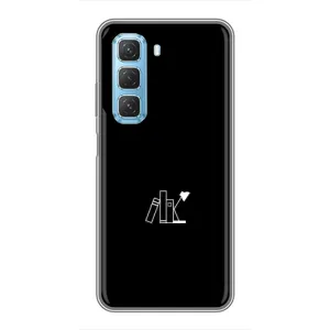 Чехол с картинками на черном фоне для Infinix Hot 50 5G (Книжки)