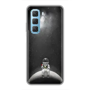 Силиконовый Чехол с принтом "Космонавты" на Infinix Hot 50 5G (Космонавт романтик)