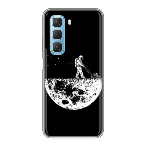 Силиконовый Чехол с принтом "Космонавты" на Infinix Hot 50 5G (Космонавт)
