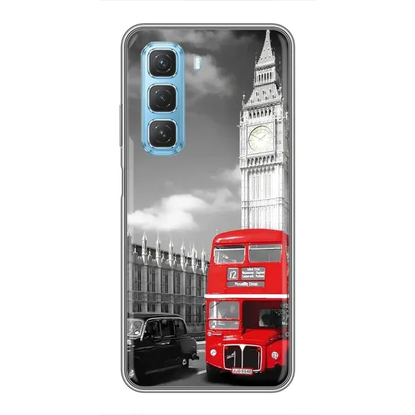 Чехол с рисунком «Красный автобус» для Infinix Hot 50 5G Чехол с рисунком «Красный автобус» для Infinix Hot 50 5G