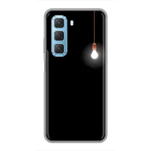 Чехол с картинками на черном фоне для Infinix Hot 50 5G (Лампочка)