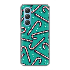Силіконовий бампер на різдво для Infinix Hot 50 5G (Льодяники)