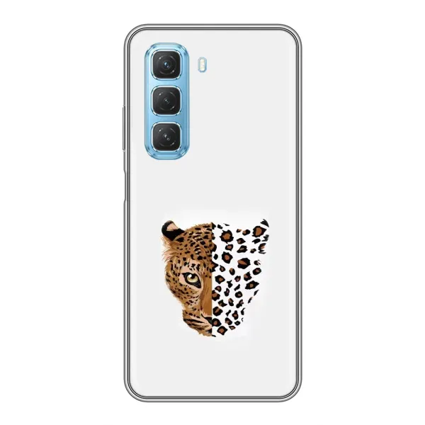Чехол с рисунком «Леопард на белом» для Infinix Hot 50 5G Чехол с рисунком «Леопард на белом» для Infinix Hot 50 5G