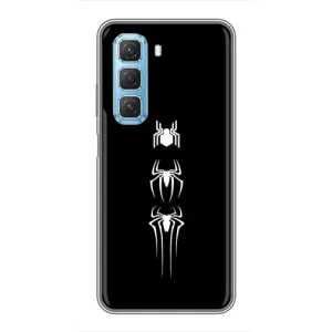 Чехол Супергерой Человека Паука на Infinix Hot 50 5G (Лого паука)