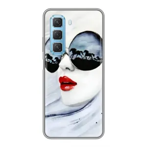 Чехол с картинкой Модные Девчонки Infinix Hot 50 5G (Любительница коней)
