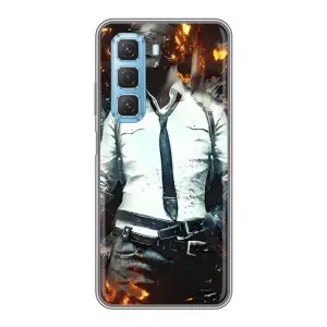 Силиконовый чехол с картинкой "Герой Pubg" на Infinix Hot 50 5G (Man Пубг)