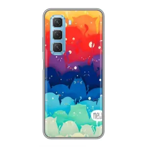 Силиконовый чехол с котиком для Infinix Hot 50 5G (Mew)