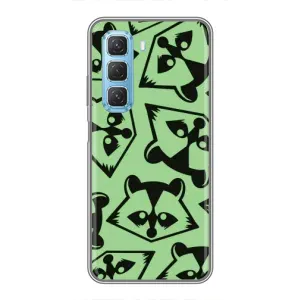 Силиконовый Чехол с Енотами на Infinix Hot 50 5G (Мордочки Енота)