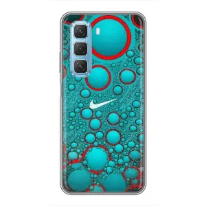 Силиконовый Чехол на Infinix Hot 50 5G с картинкой Nike (Найк зеленый)