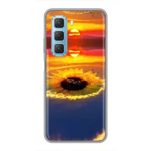 Чехлы с картинкой Подсолнухов для Инфиникс Хот 50 5G (Небо подсолнух)
