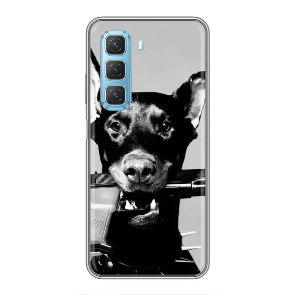 Чехол с рисунком «Опасный доберман» для Infinix Hot 50 5G Чехол с рисунком «Опасный доберман» для Infinix Hot 50 5G