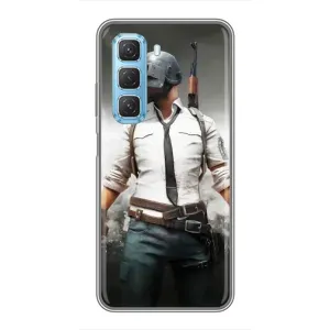 Силиконовый чехол с картинкой "Герой Pubg" на Infinix Hot 50 5G (Пабг)