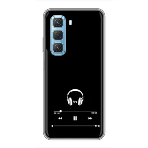 Чехол с картинками на черном фоне для Infinix Hot 50 5G (Плеер)