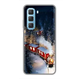 Силіконовий бампер на різдво для Infinix Hot 50 5G (Потяг)