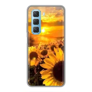 Чехол с Цветами для Infinix Hot 50 5G (поле подсолнухов)