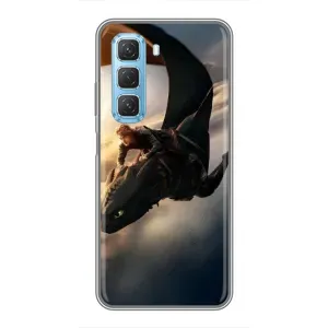 Чехол дракон Беззубик для Infinix Hot 50 5G (Полет Беззубика)