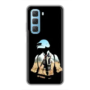 Силиконовый чехол с картинкой "Герой Pubg" на Infinix Hot 50 5G (Пубг мен)