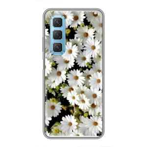 Чехол с ромашками на Infinix Hot 50 5G (Рамка в ромашках)