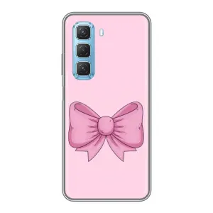 Чехол банты для Infinix Hot 50 5G (Розовый бантик)