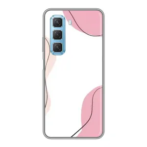 Чехол цветочный дизайн для Infinix Hot 50 5G (Розовый фон)