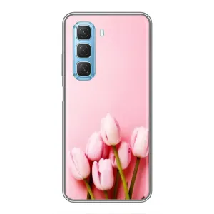 Чехлы с картинкой (Тюльпаны) на Инфиникс Хот 50 5G (Розовые тюльпаны)