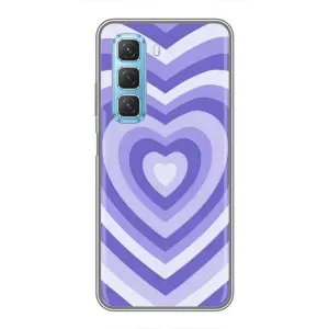 Чехлы с тематикой "Маленькие Сердечки" на Infinix Hot 50 5G (Сердце фиолет)