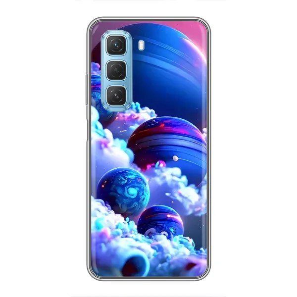 Чехол с рисунком «Синие планеты» для Infinix Hot 50 5G Чехол с рисунком «Синие планеты» для Infinix Hot 50 5G