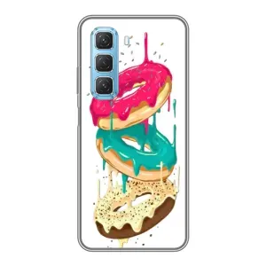 Чехол с изображением  вкусной еды для Infinix Hot 50 5G (Сочные пончики)