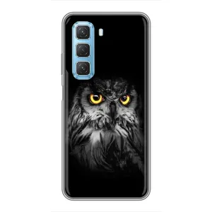 Чехлы с принтом СОВЫ для Infinix Hot 50 5G (Сова на чёрном)
