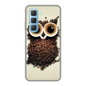Чехлы с принтом СОВЫ для Infinix Hot 50 5G (Сова с зерен кофе)