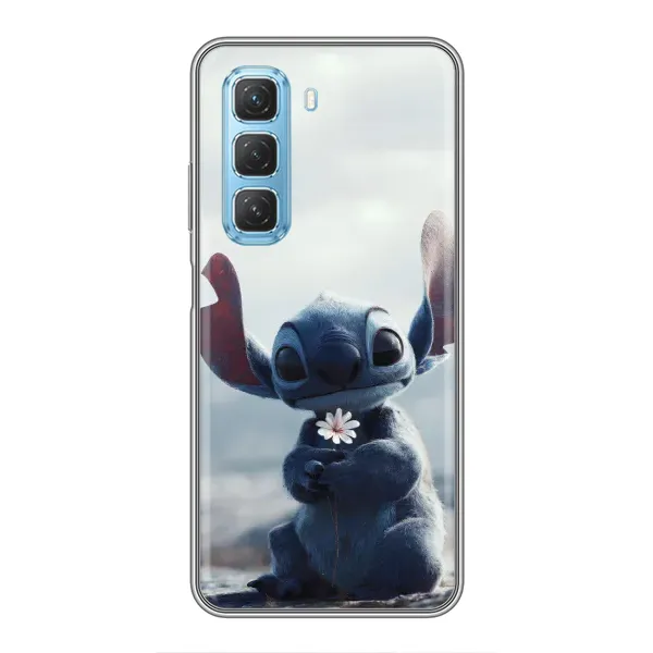Чехол с рисунком «Стич с цветочком» для Infinix Hot 50 5G Чехол с рисунком «Стич с цветочком» для Infinix Hot 50 5G