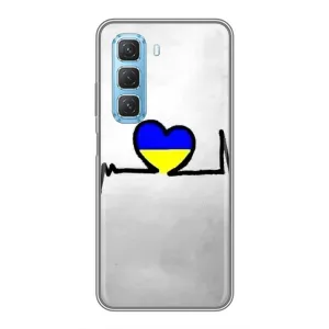 Силиконовый Чехол на Infinix Hot 50 5G (Я-Украина) (Украинская кардиограмма)