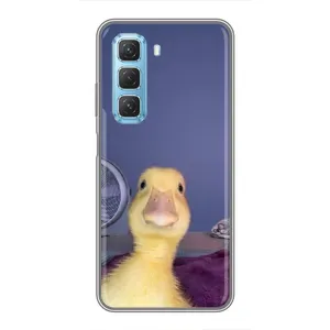 Бампер с принтом Мемы для Infinix Hot 50 5G (Утка)