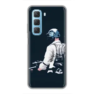 Силиконовый чехол с картинкой "Герой Pubg" на Infinix Hot 50 5G (В экиперовке)