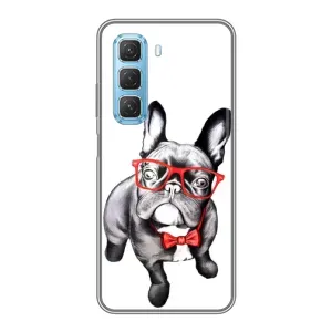 Бампер для Infinix Hot 50 5G с картинкой "Песики" (В очках)